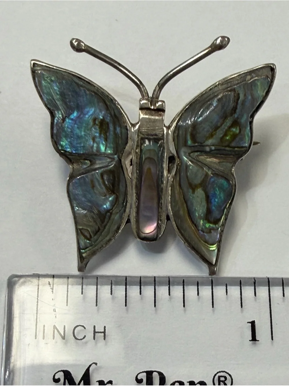Vintage Sterling silver & Abalone Brooch Made in Mexico